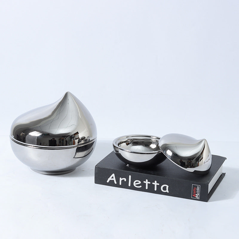 Decorative Chrome-Style Container