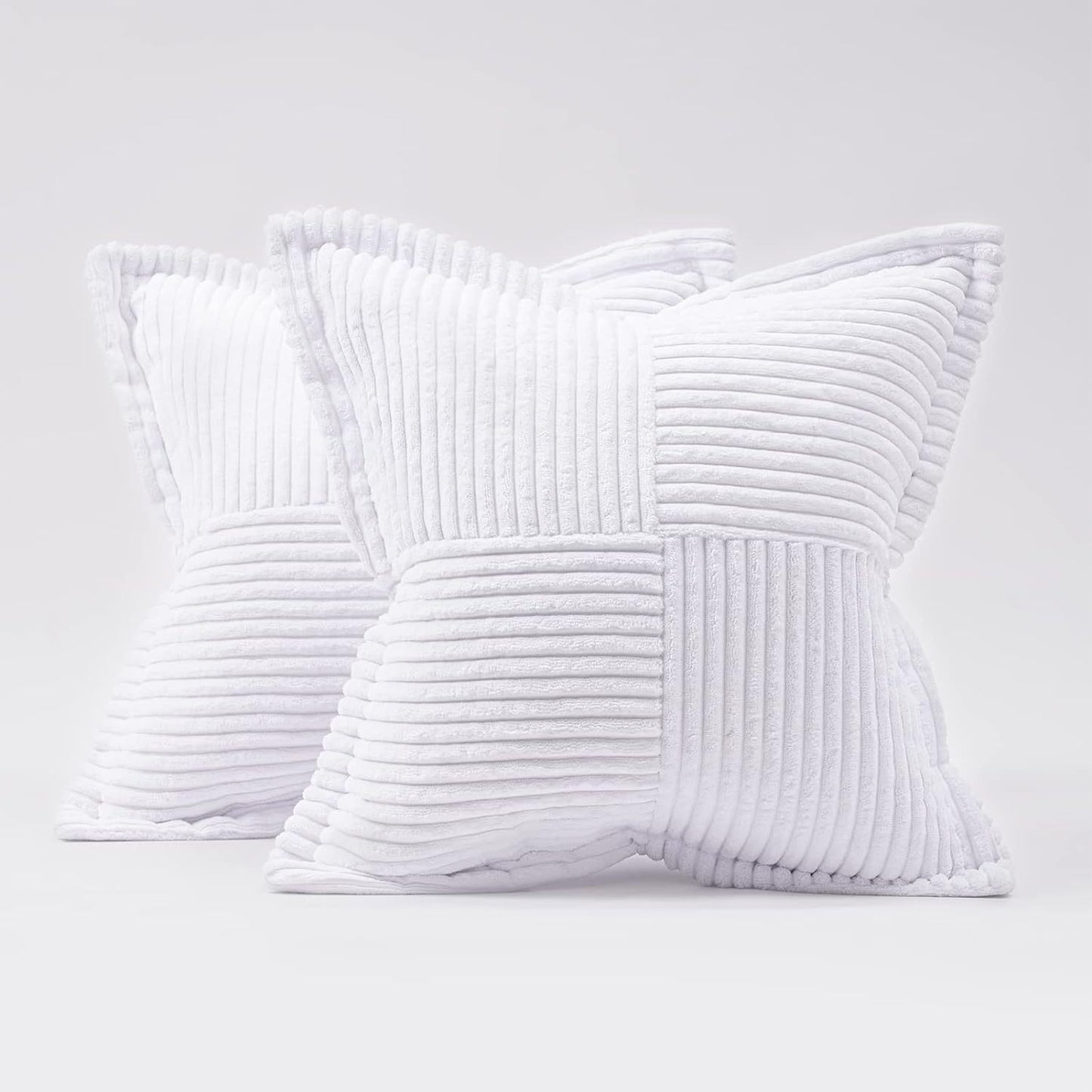 Corduroy Pillow Covers with Striped Texture