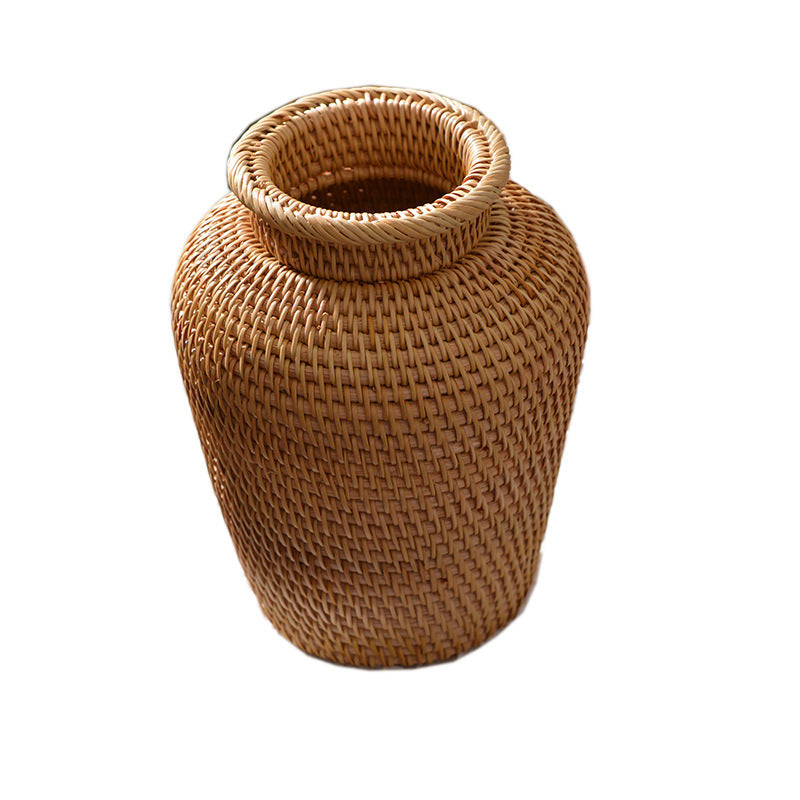 Woven Rattan Vase for Flowers