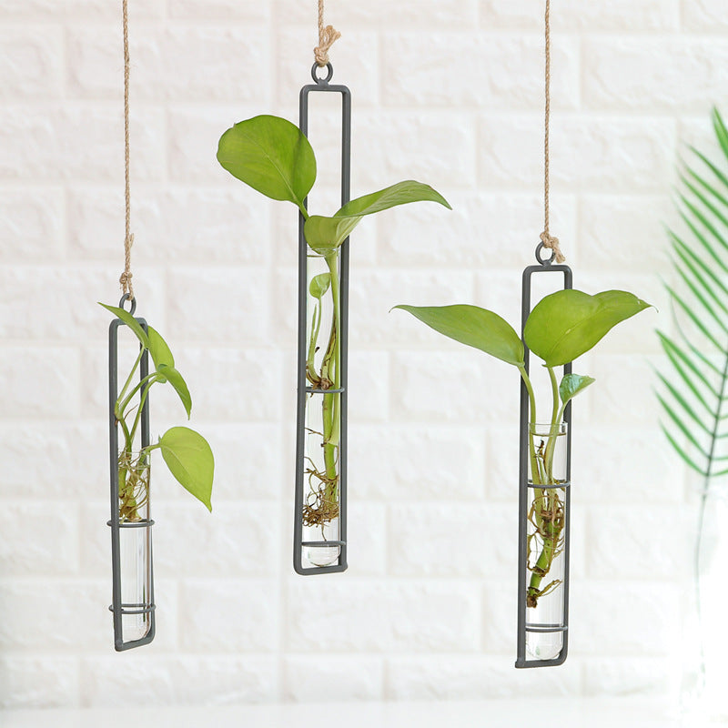 Wall-Mounted Glass Tube Pendant Decoration
