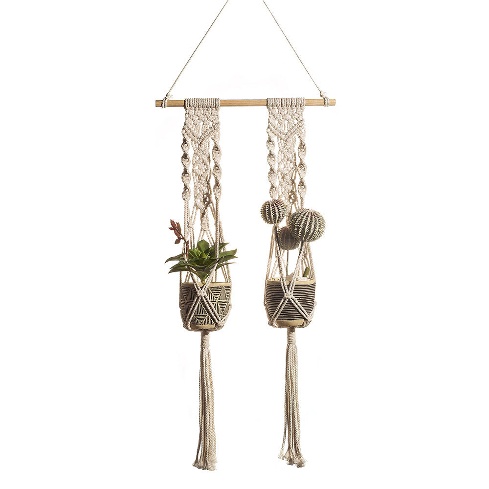 Cotton Rope Tassel Wall Decoration For Plants