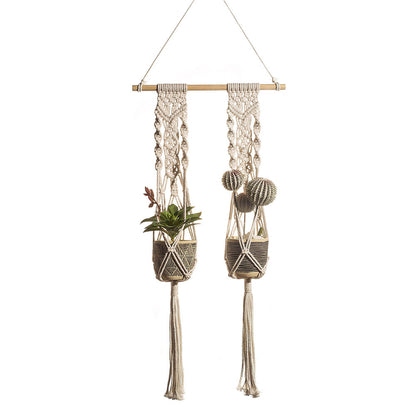Cotton Rope Tassel Wall Decoration For Plants