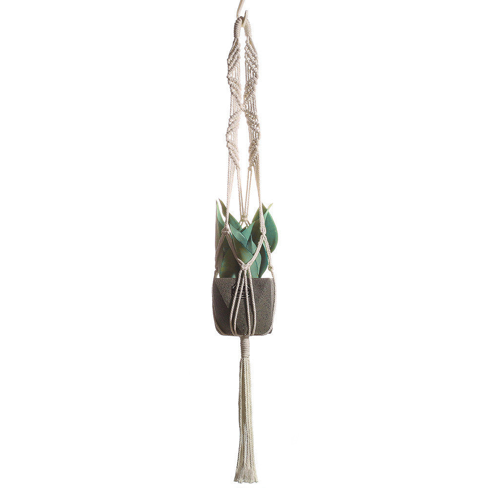 Cotton Rope Tassel Wall Decoration For Plants