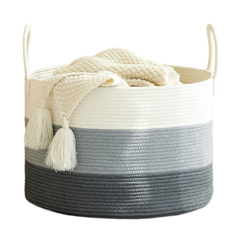 Cotton String Woven Storage Basket