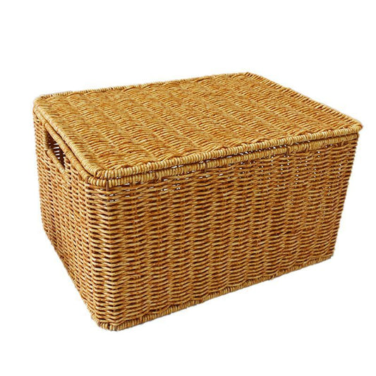 Rattan Storage Basket with Lid