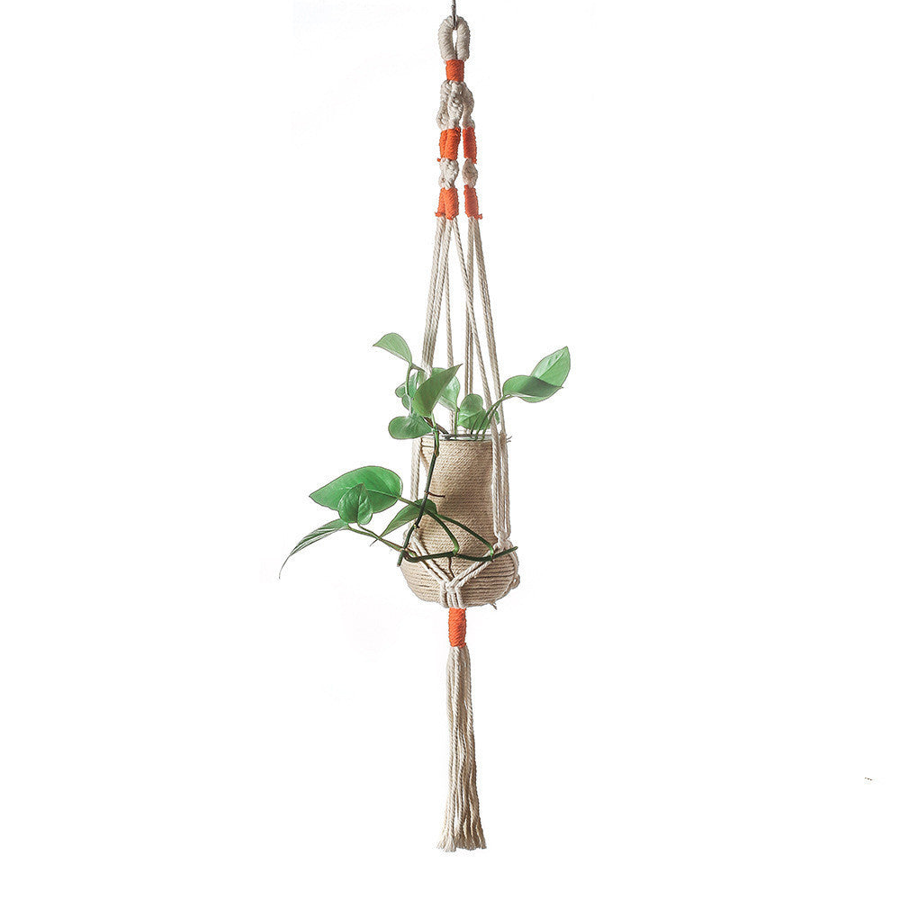 Cotton Rope Tassel Wall Decoration For Plants