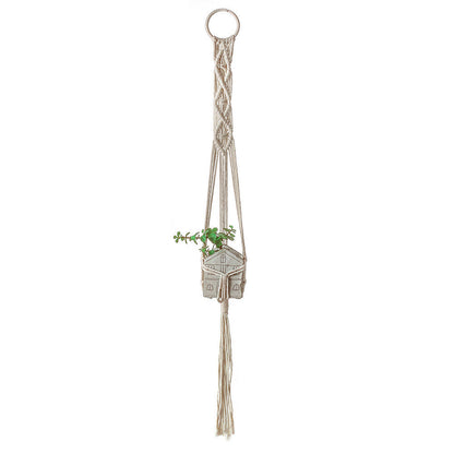 Cotton Rope Tassel Wall Decoration For Plants