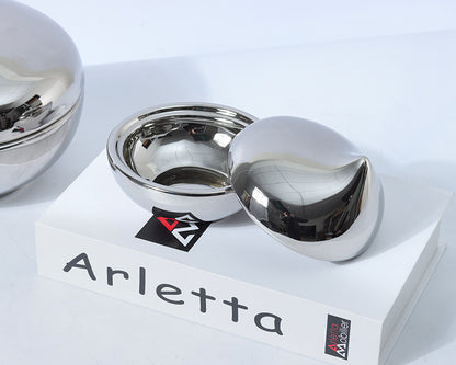 Decorative Chrome-Style Container