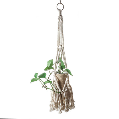 Cotton Rope Tassel Wall Decoration For Plants